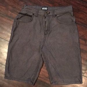 Boys Vans shorts size 16 grey with light stripes